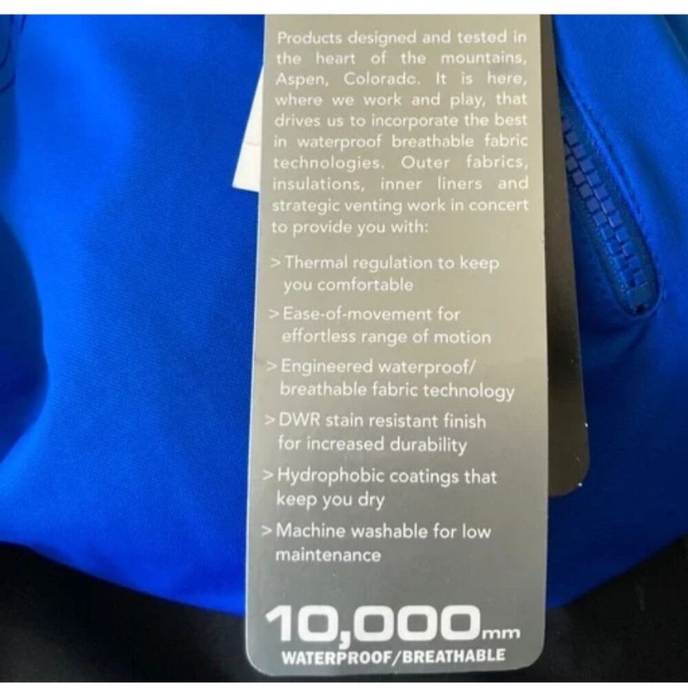 Obermeyer Malta 2XL Insulated ski/snowboard Pants Women's Size 20 Cobalt Blue - Picture 14 of 16